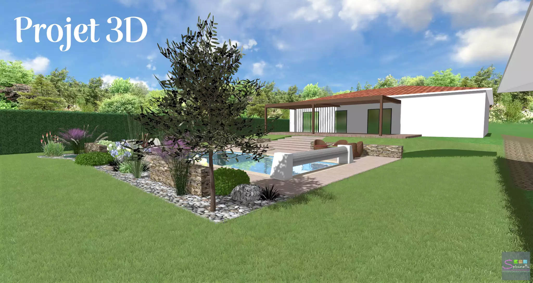projet 3d avant réalisation projet paysager paysagiste spironello toulouse