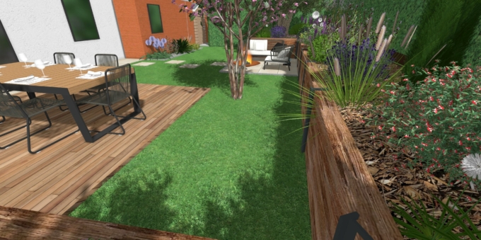 plan 3D conception jardin aménagement paysager spironello toulouse montauban