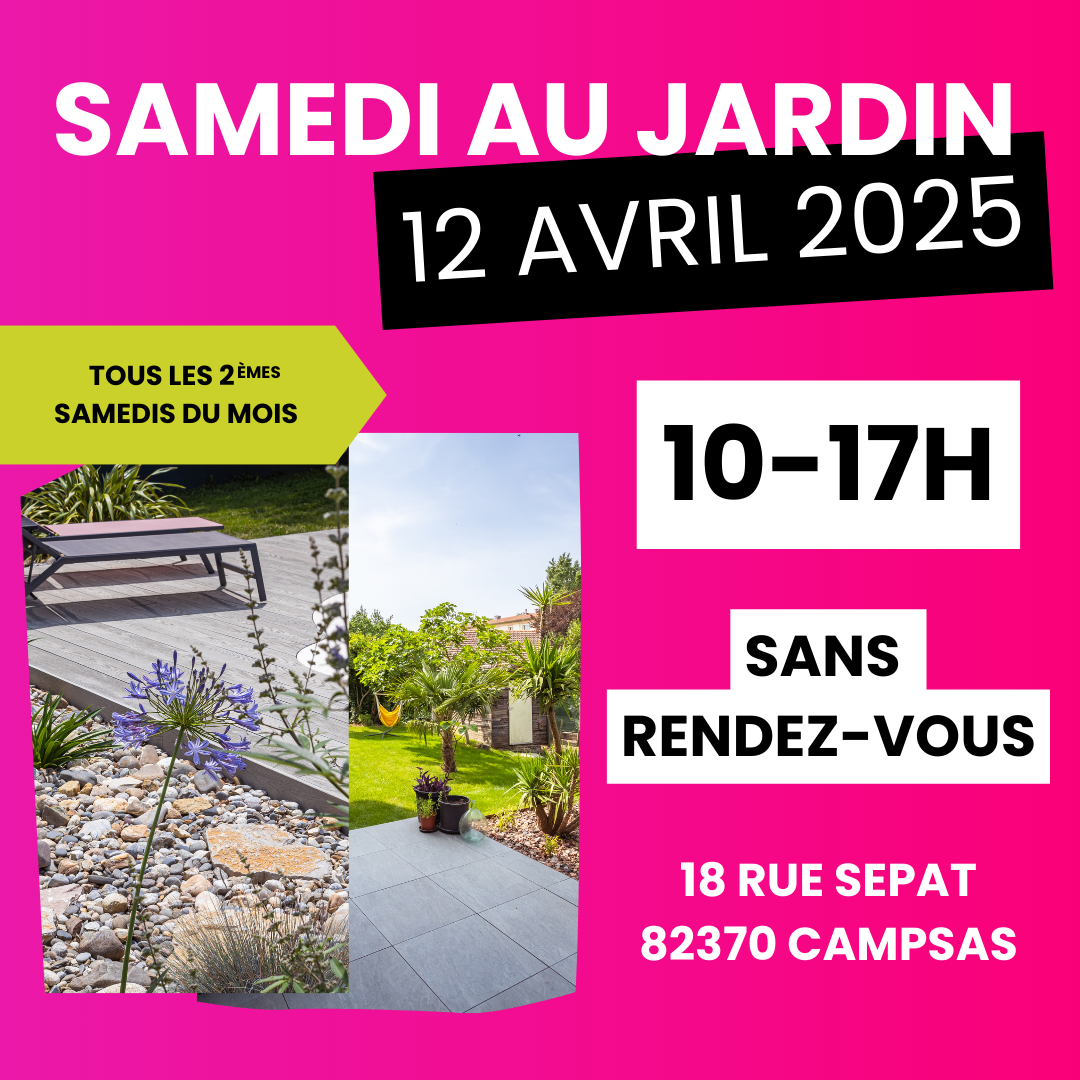 Samedi au jardin 12 avril 2025 portes ouvertes du paysagiste Spironello Espaces Verts