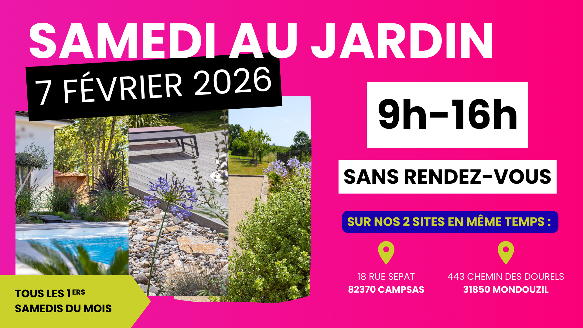Samedi au jardin chez Spironello Espaces Verts, journée portes ouvertes pour votre jardin Toulouse et Montauban