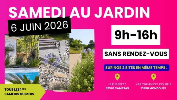 Portes ouvertes samedi au jardin paysagiste Spironello Toulouse Montauban 7 mars 2026 samedi au jardin 6 juin 2026 spironello espaces verts à toulouse et montauban portes ouvertes