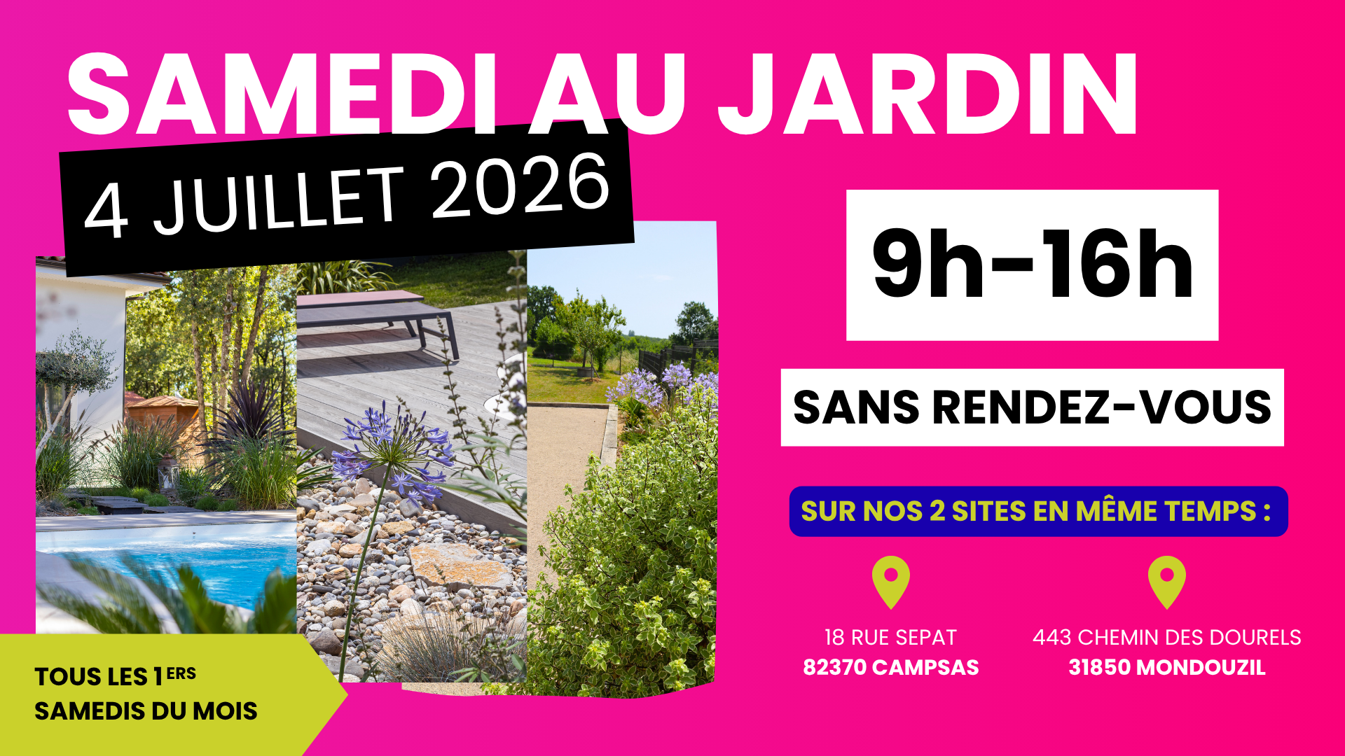 Samedi au jardin portes ouvertes paysagiste toulouse spironello 4 juillet 2026
