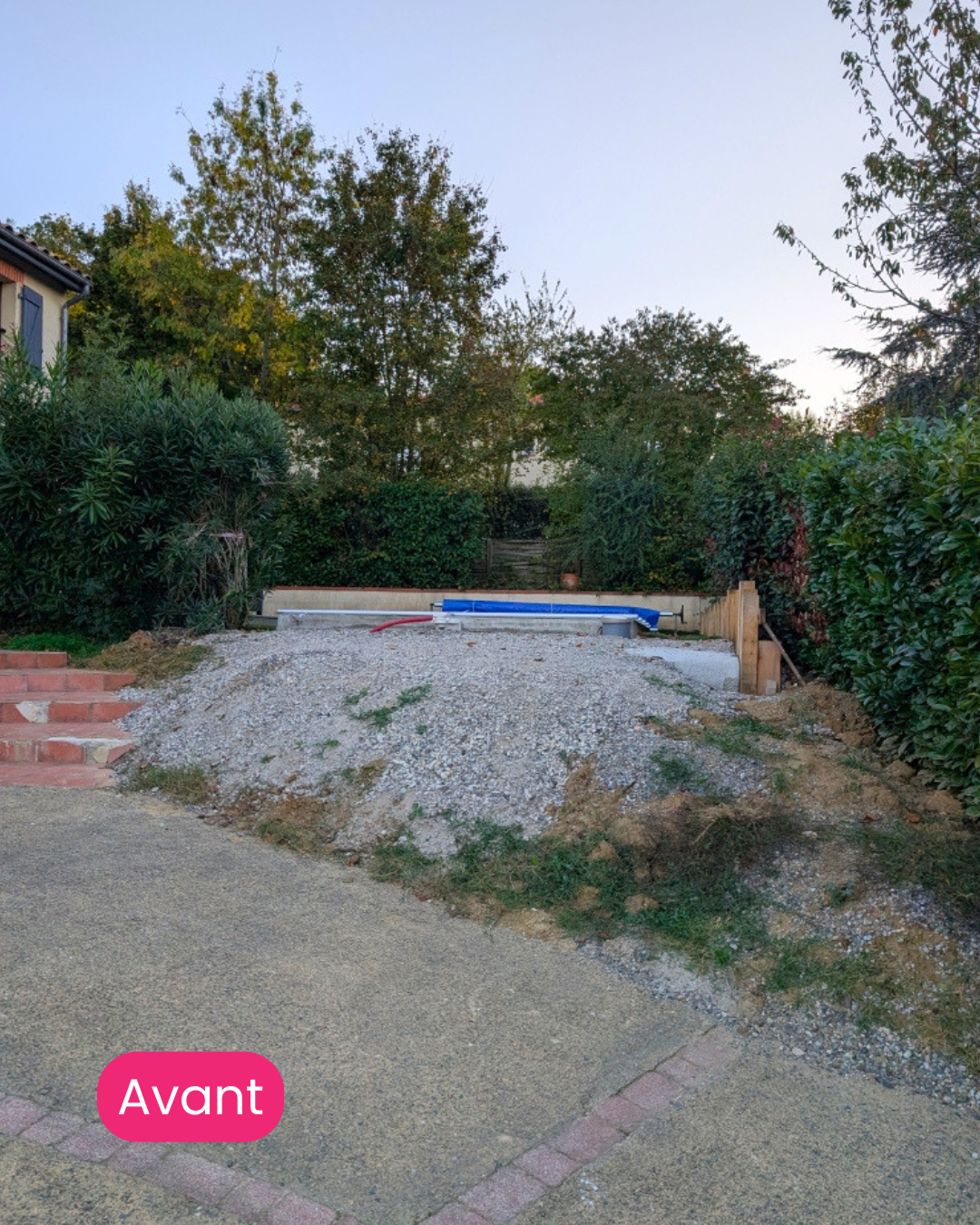 Avant rénovation du jardin - Paysagiste Toulouse Spironello