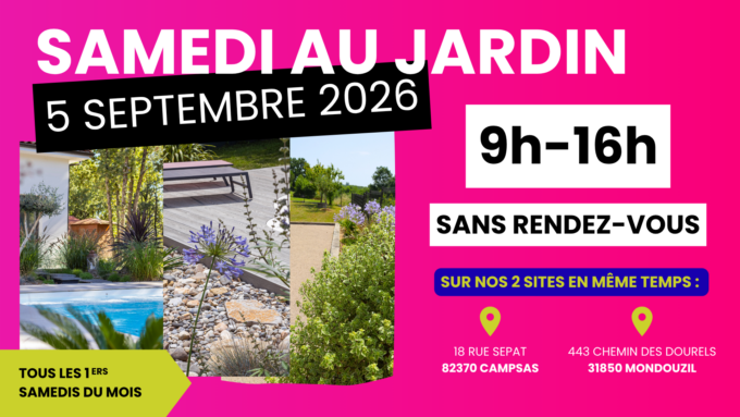 Portes ouvertes samedi au jardin paysagiste Spironello Toulouse Montauban 7 mars 2026 Samedi au jardin 5 septembre 2026 spironello espaces verts paysagiste toulouse montauban